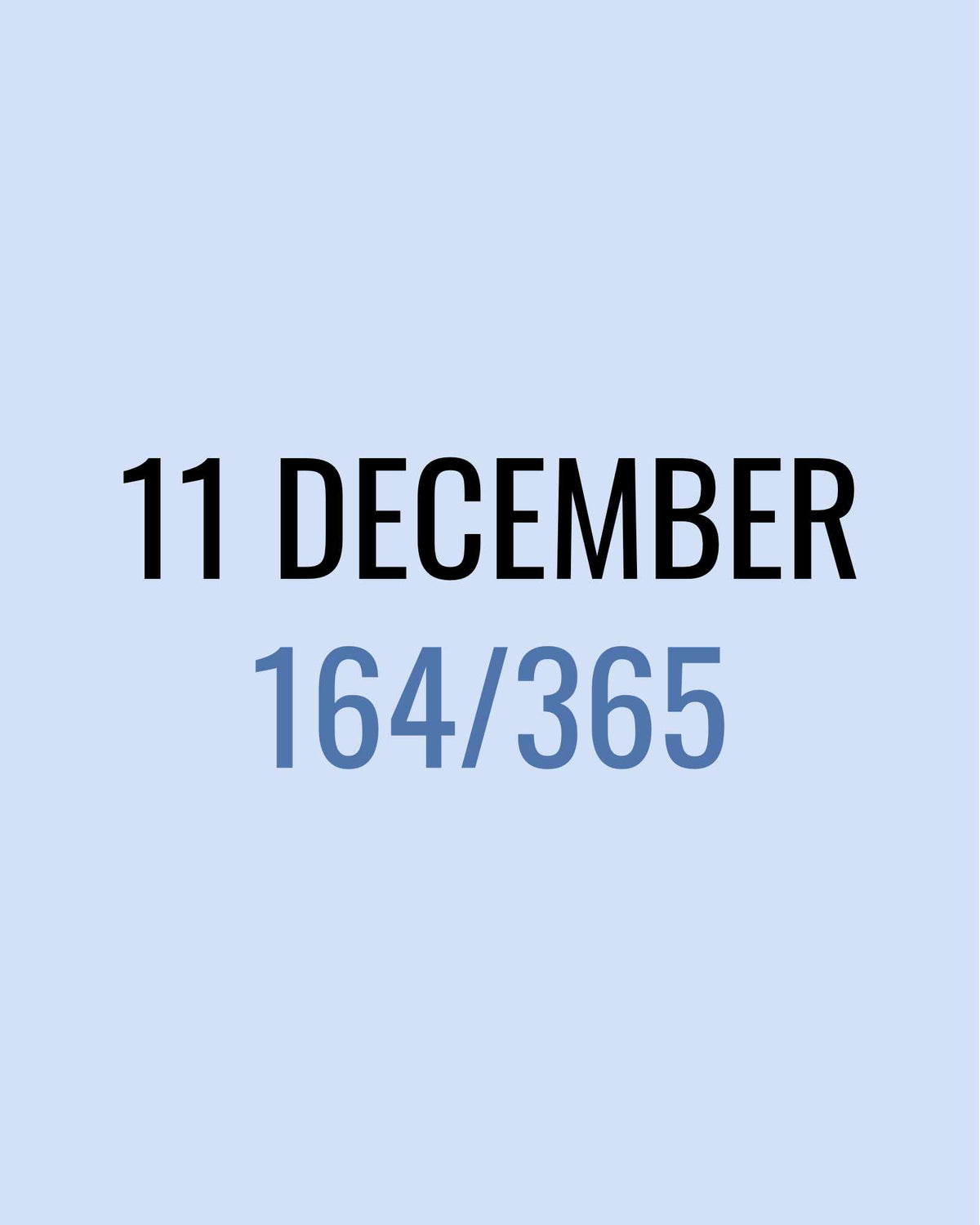 11 December – 164/365