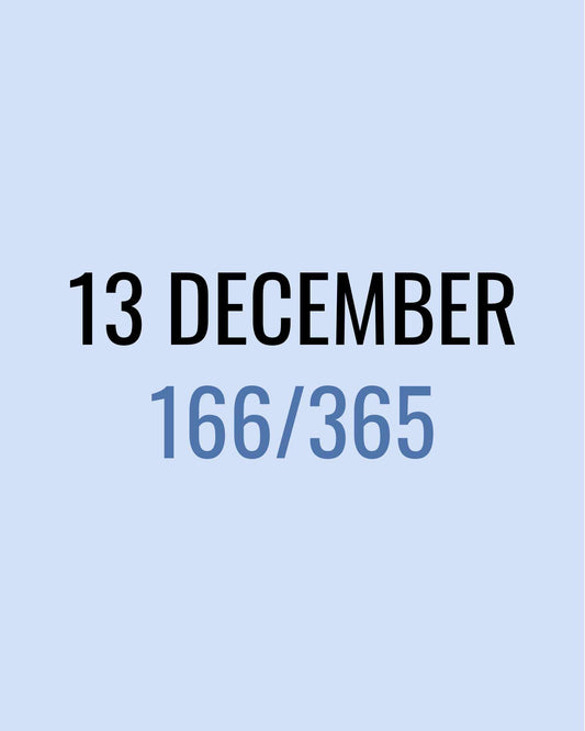 13 December – 166/365