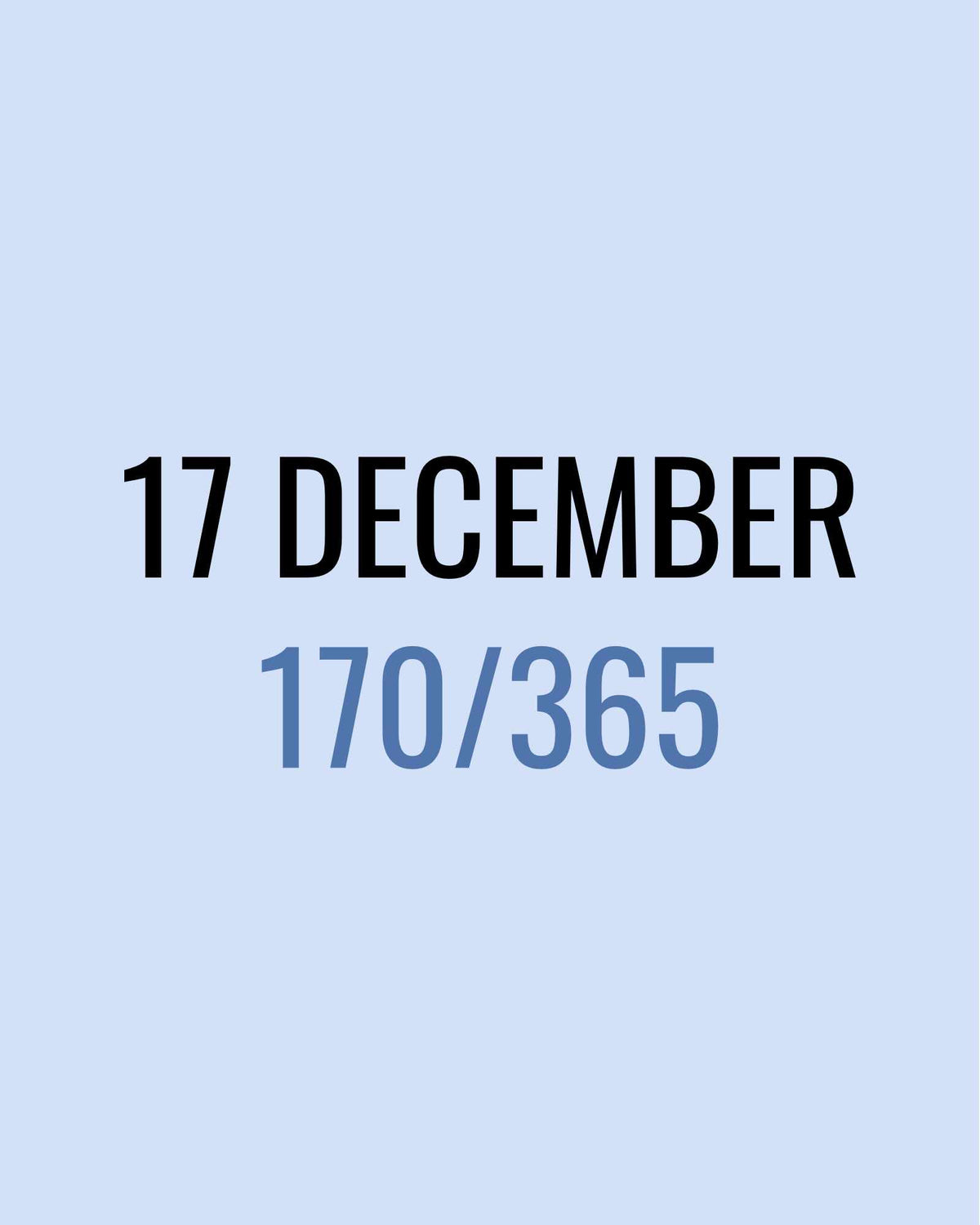 17 December – 169/365