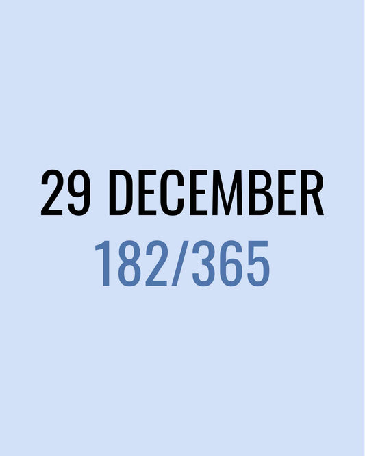 29 December – 182/365