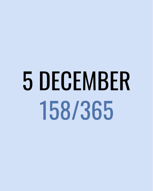 5 December – 158/365