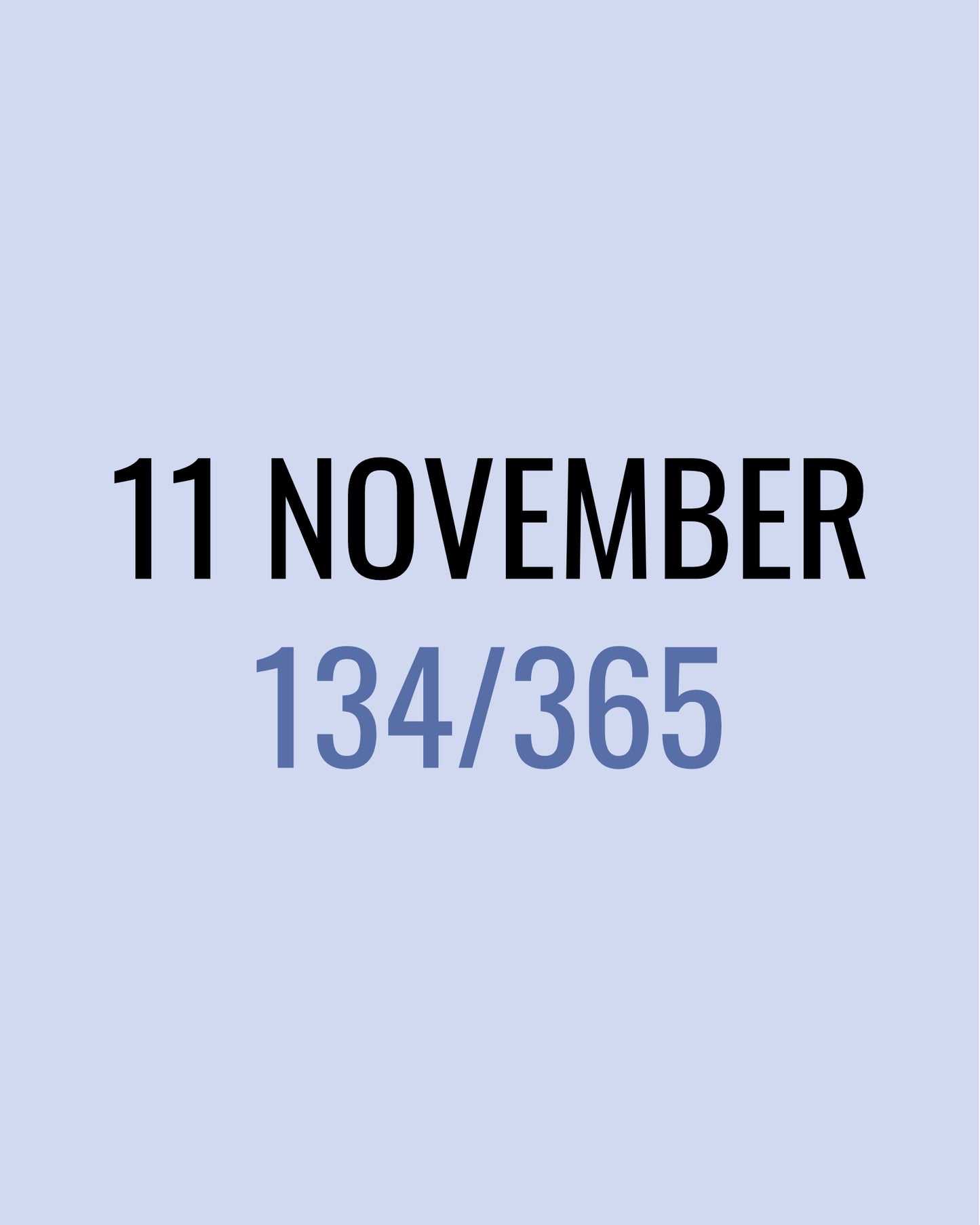 11 November – 134/365