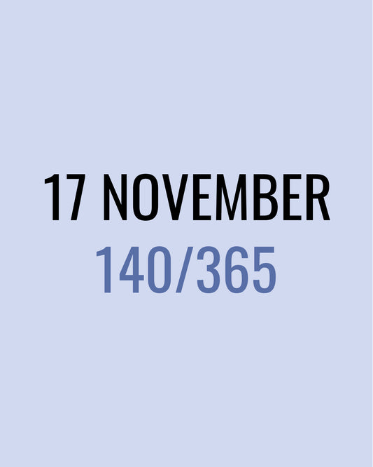 17 November – 140/365