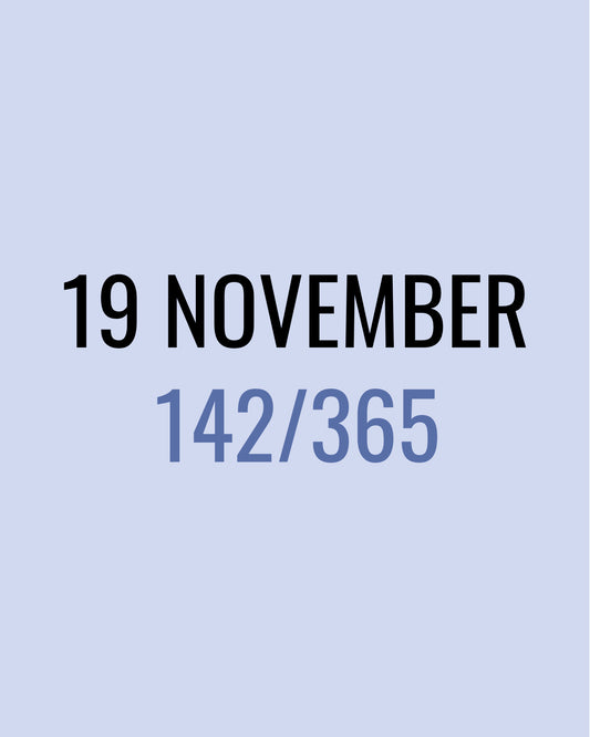 19 November – 142/365