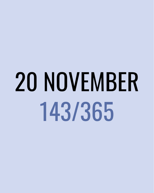 20 November – 143/365