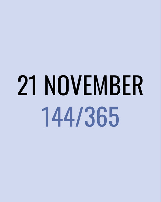 21 November – 144/365