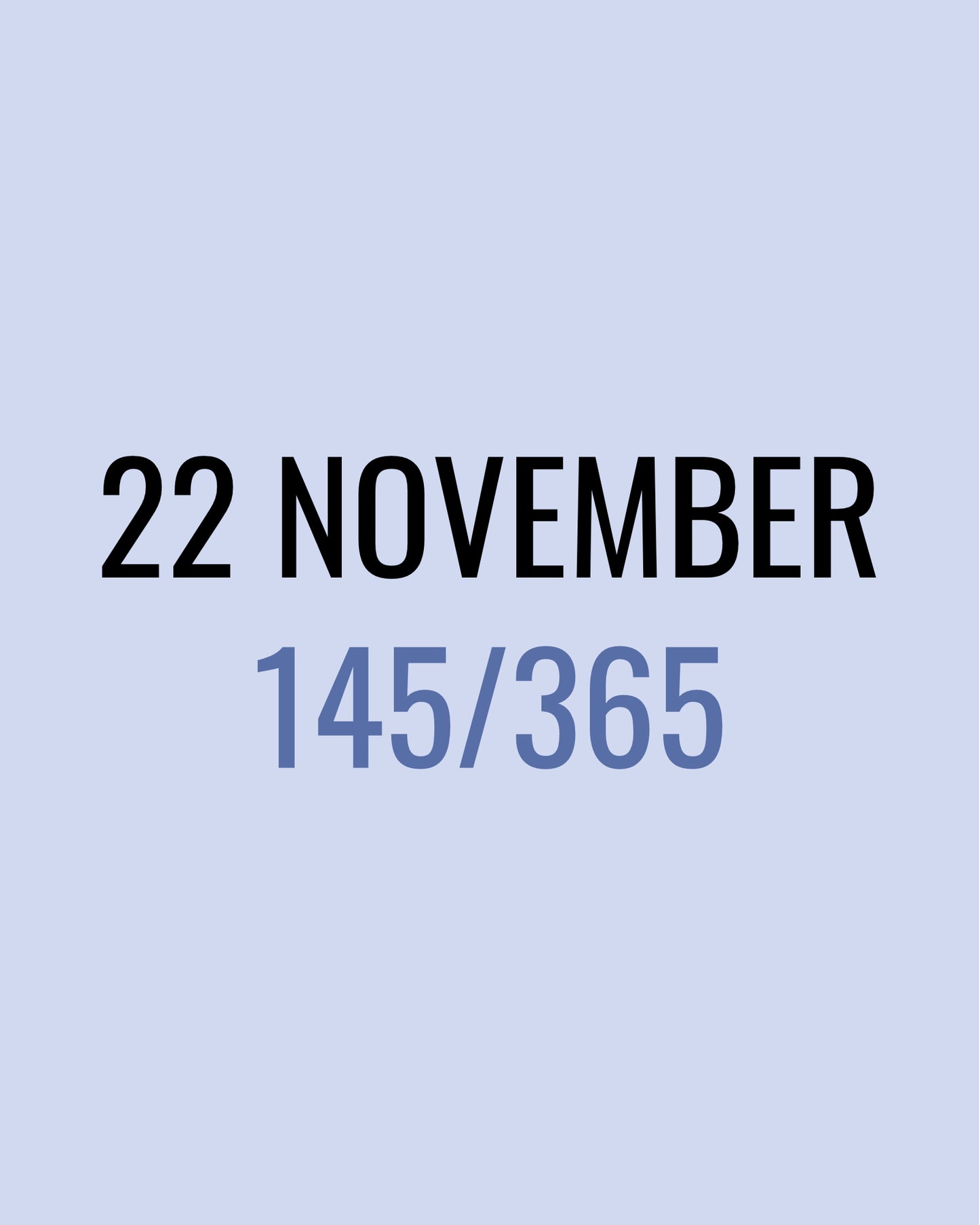 22 November – 145/365