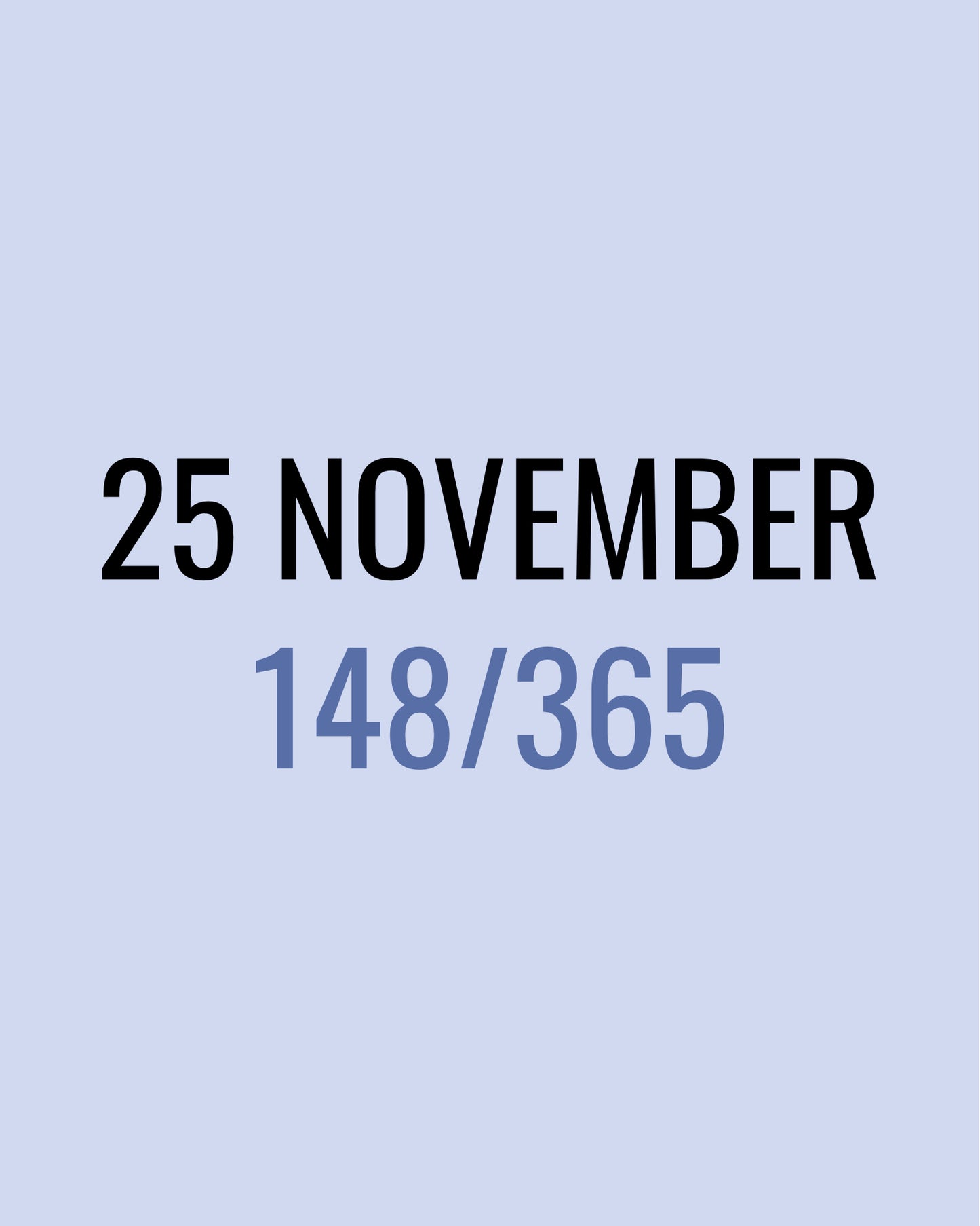 25 November – 148/365