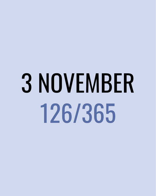 3 November – 126/365