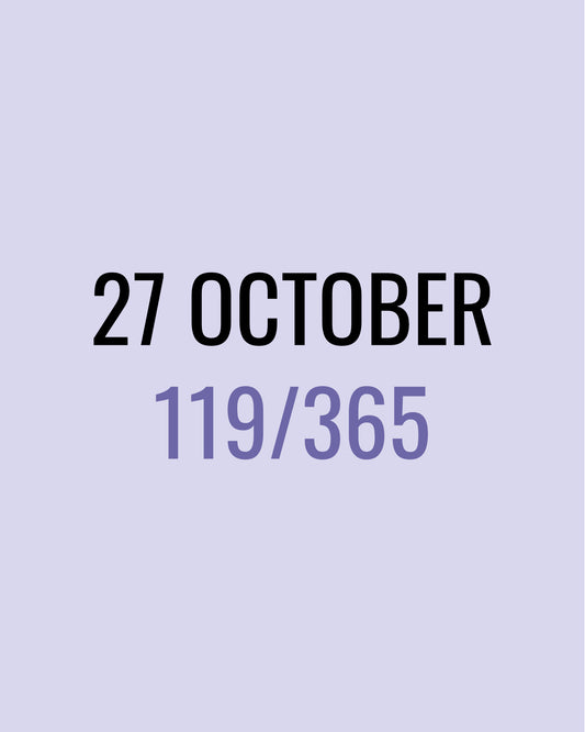 27 October – 119/365